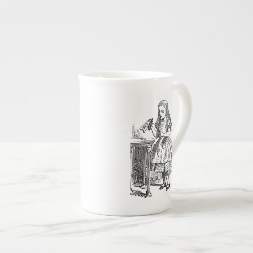 Alice in Wonderland Drink Me vintage sketch Bone China Mug