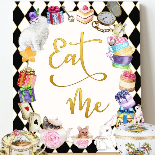 Alice in Wonderland Eat Me Food Table Sign Plaque