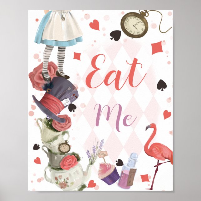 Alice in Wonderland Eat Me Poster (Front)