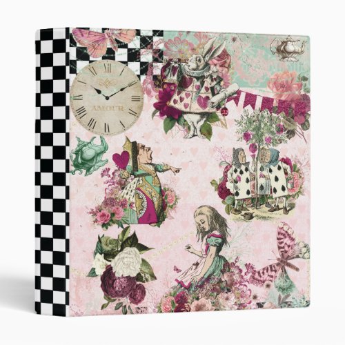 Alice in Wonderland Elegant 3 Ring Binder