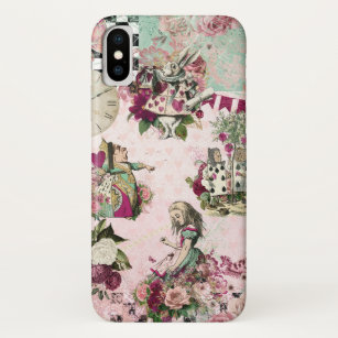 Alice in Wonderland Elegant pink iPhone X Case