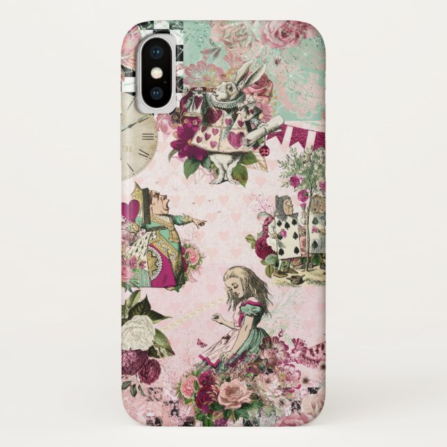 Alice in Wonderland Elegant pink Case-Mate iPhone Case (Back)