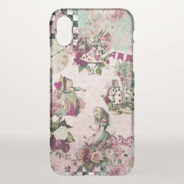Alice in Wonderland Elegant pink Uncommon iPhone Case (Back)