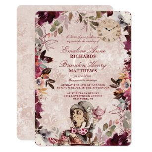 Alice In Wonderland Wedding Invitations Zazzle