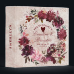 Alice in Wonderland Elegant Wedding Photo Album 3 Ring Binder<br><div class="desc">Alice in Wonderland Elegant Vintage Floral Design in Blush Pink, Red, Rose, and Purple. With Classic Typography Script Fonts, and Elegant Gold foil Frame featuring the white rabbit and floral wreath - Wedding Photos Newlyweds photo album scrapbook! ~ Check my shop to see the entire wedding suite for this design!...</div>
