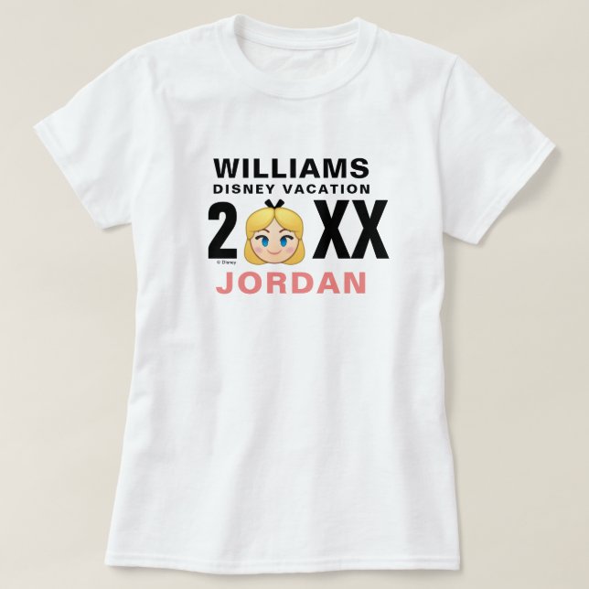 Alice In Wonderland Emoji | Family Vacation T-Shirt (Design Front)