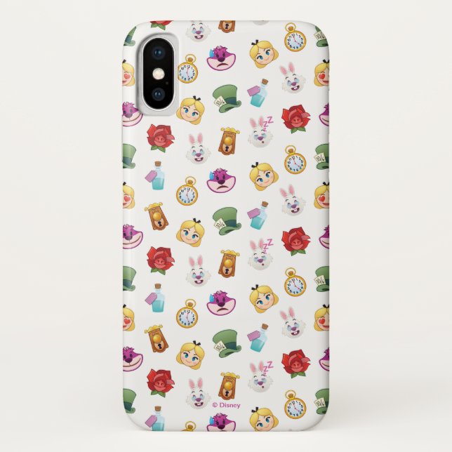 Alice In Wonderland Emoji  Pattern Case-Mate iPhone Case (Back)