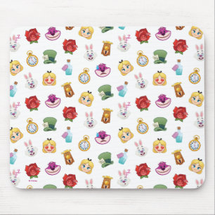 Alice In Wonderland Emoji Pattern Mouse Pad