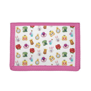 Alice In Wonderland Emoji  Pattern Tri-fold Wallet