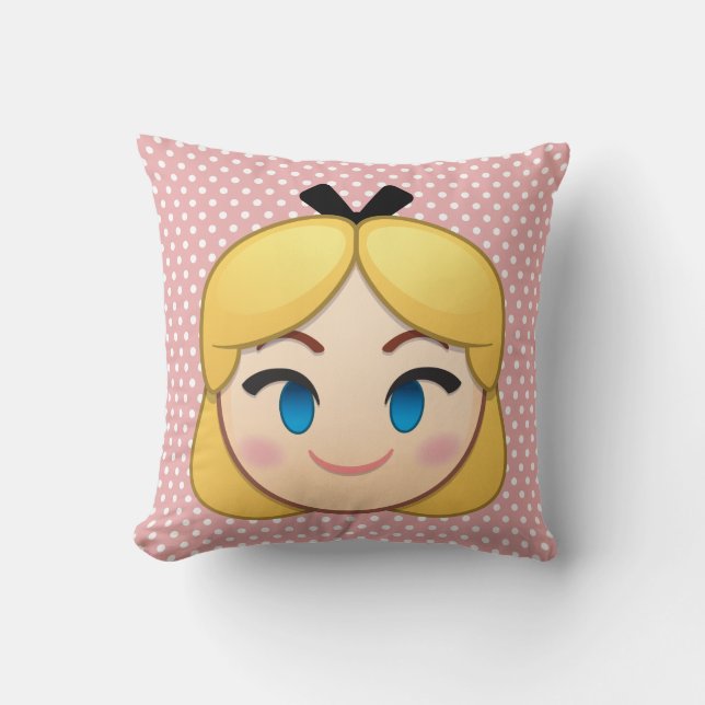 Alice In Wonderland Emoji Throw Pillow (Front)