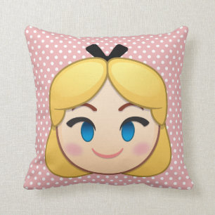 Alice In Wonderland Emoji Throw Pillow