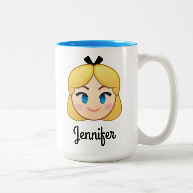 Alice In Wonderland Emoji Two-Tone Coffee Mug (Right)