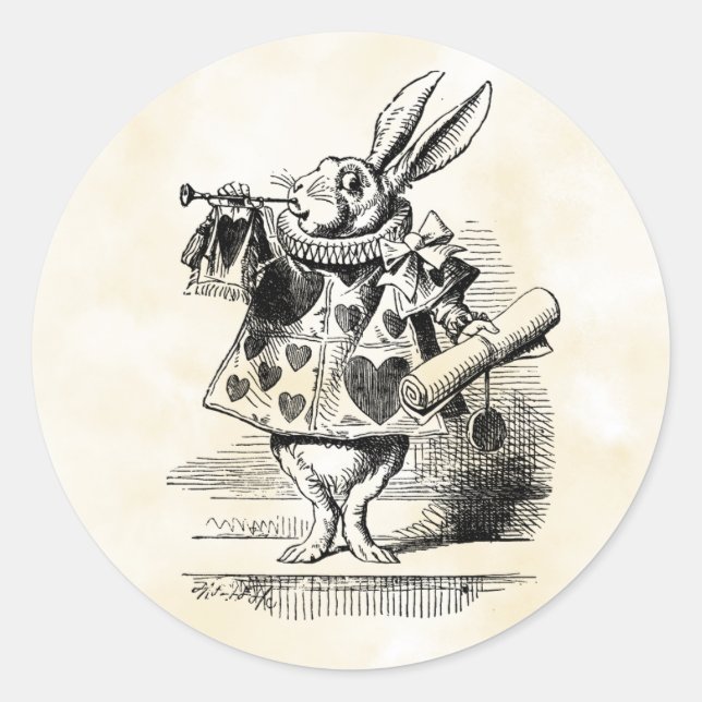 Alice in Wonderland Envelope Seal Stickers (Front)