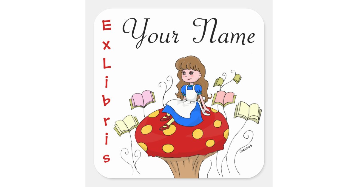 Alice in wonderland address labels