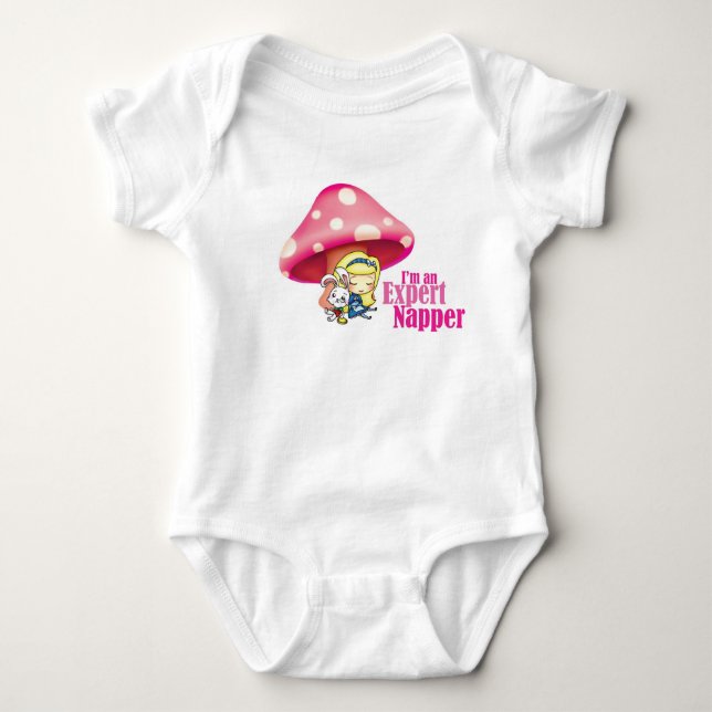 Alice in Wonderland Expert Napper Baby Bodysuit (Front)