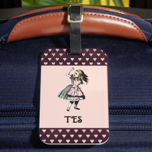 Alice in Wonderland Fairy Tale Monogram  Luggage Tag