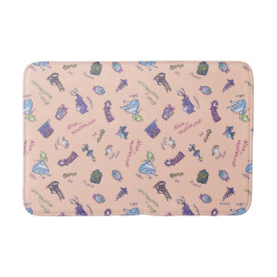 Alice In Wonderland   Falling Down Pattern Bathroom Mat