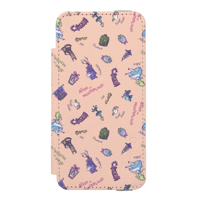 Alice In Wonderland | Falling Down Pattern Incipio iPhone Wallet Case (Folio Front)