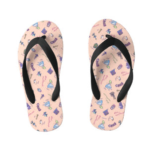 Alice In Wonderland   Falling Down Pattern Kid's Flip Flops