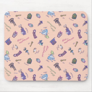 Alice In Wonderland Falling Down Pattern Mouse Pad