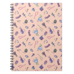 Alice In Wonderland   Falling Down Pattern Notebook