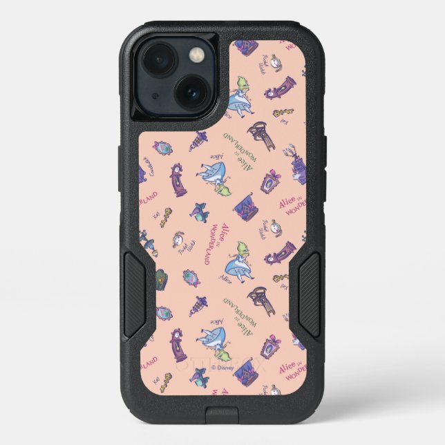 Alice In Wonderland | Falling Down Pattern Otterbox iPhone Case (Back)