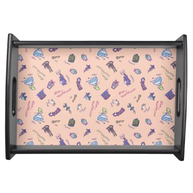 Alice In Wonderland | Falling Down Pattern Serving Tray (Front)