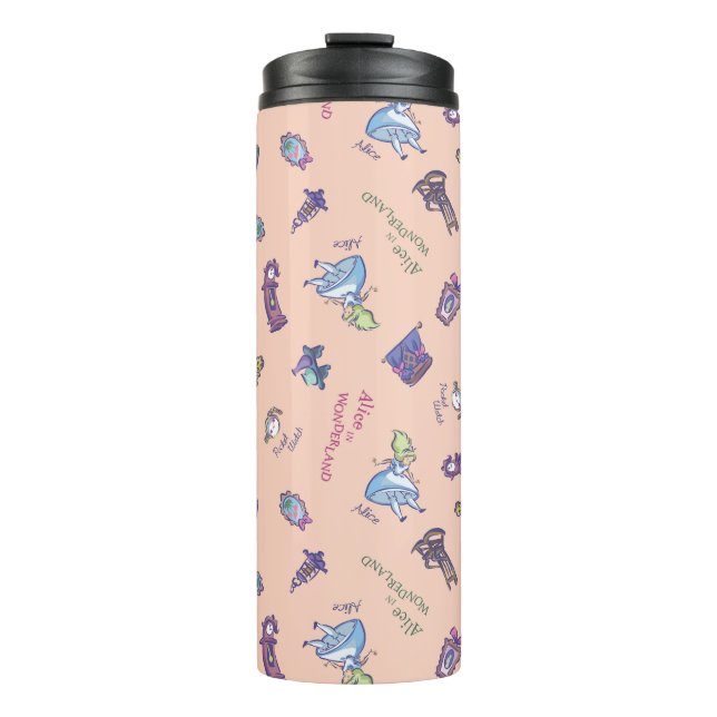 Alice In Wonderland | Falling Down Pattern Thermal Tumbler (Front)