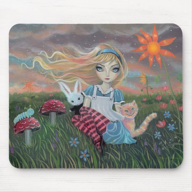 Alice in Wonderland Fantasy Art Mousepad (Front)