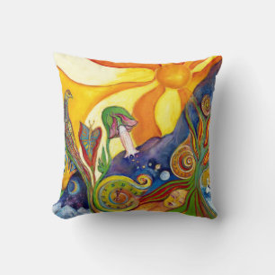Alice In Wonderland Fantasy Fairy Sunshine Dream Throw Pillow