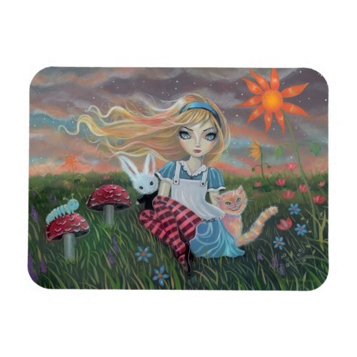Alice in Wonderland Fantasy Fairytale Art Magnet