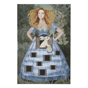 Alice in Wonderland Faux Canvas Print