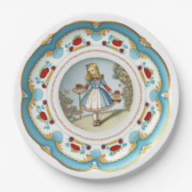 Alice in Wonderland - Faux China Paper Plates