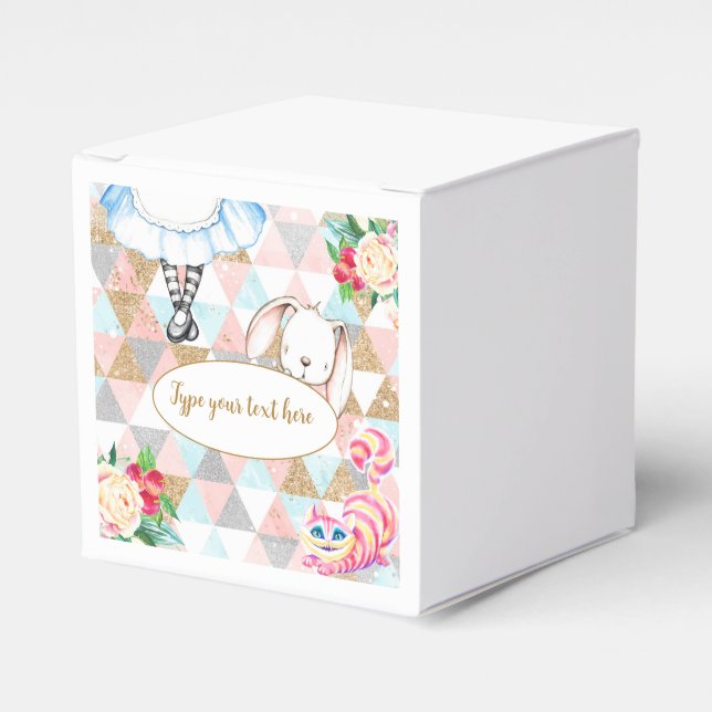 Alice in Wonderland Favor Box (Front Side)