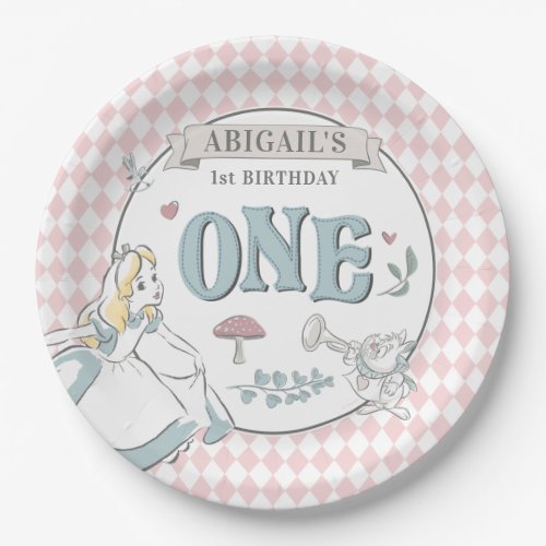 Alice In Wonderland  First Birthday Paper Plates