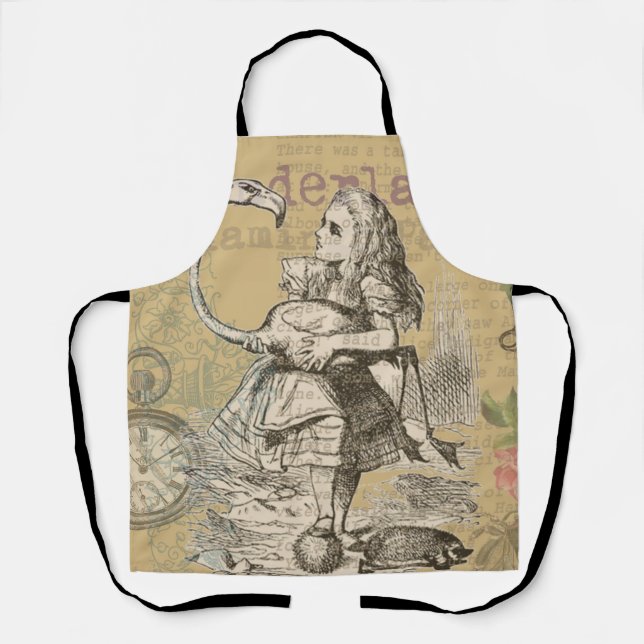 Alice in Wonderland Flamingo Classic Apron (Front)