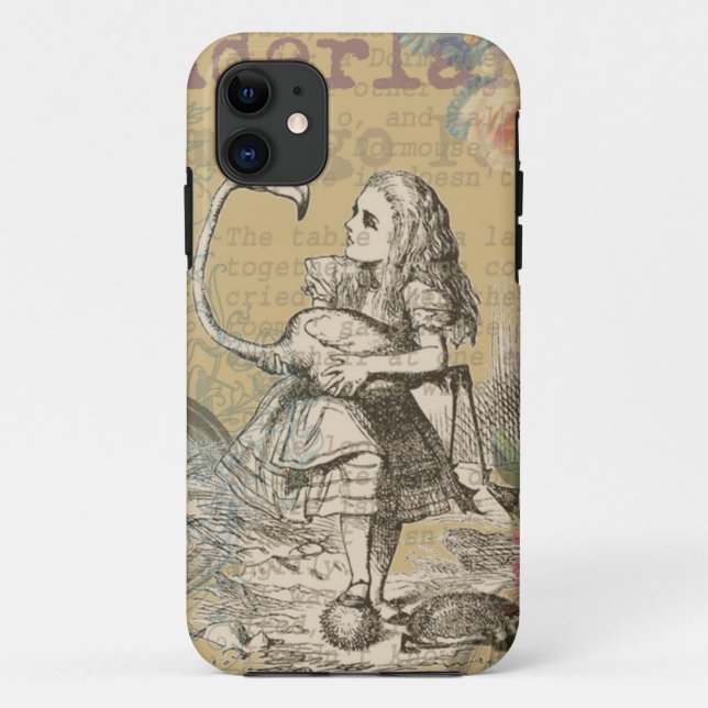 Alice in Wonderland Flamingo Classic Case-Mate iPhone Case (Back)