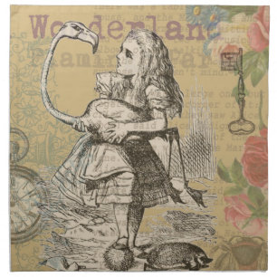 Alice in Wonderland Flamingo Classic Cloth Napkin