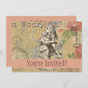 Alice in Wonderland Flamingo Classic Invitation