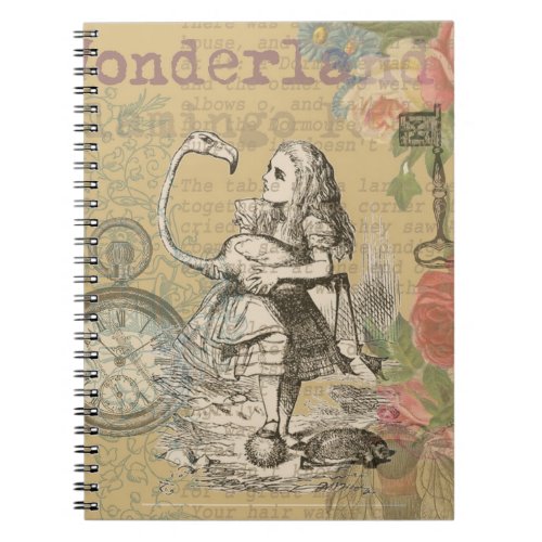Alice in Wonderland Flamingo Classic Notebook