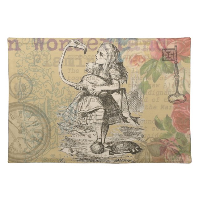 Alice in Wonderland Flamingo Classic Placemat (Front)