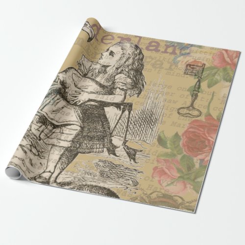 Alice in Wonderland Flamingo Classic Wrapping Paper