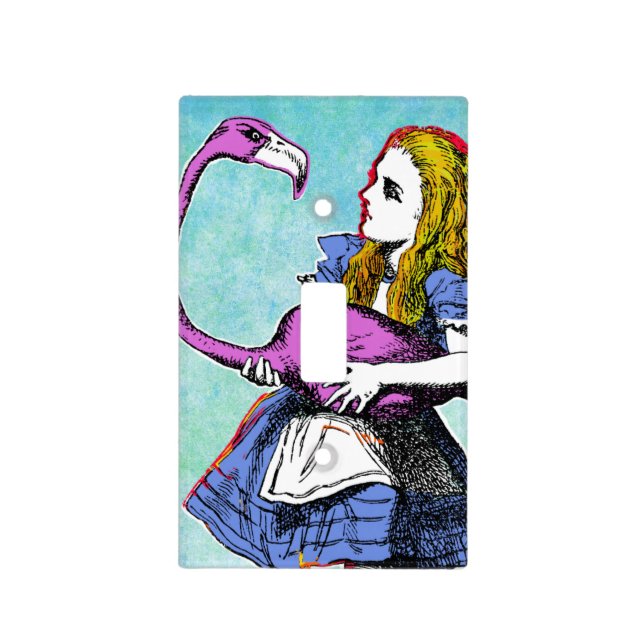 +{{ Alice in Wonderland }}+ Flamingo Croquet Light Switch Cover (Front)