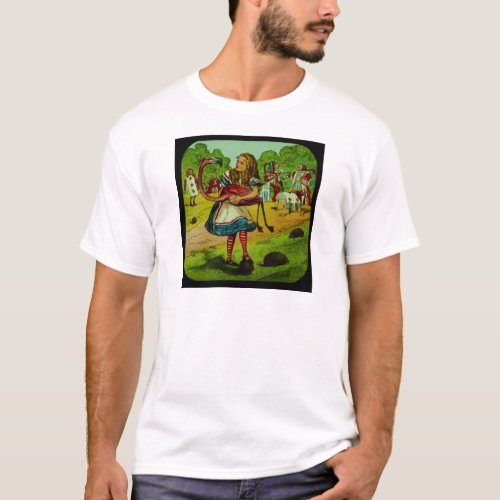 Alice in Wonderland Flamingo Croquet T_Shirt