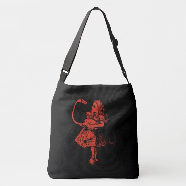 Alice in Wonderland & Flamingo Crossbody Bag (Back)