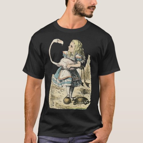 Alice in Wonderland Flamingo  Hedgehog Croquet Ta T_Shirt