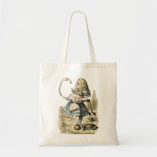 Alice in Wonderland Flamingo  Hedgehog Croquet Ta Tote Bag