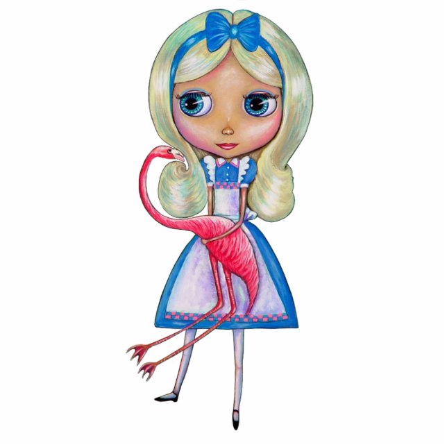 Alice in Wonderland Flamingo Sculpture (Front)
