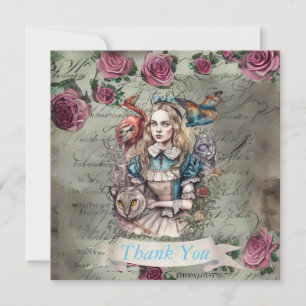 Alice in Wonderland Flat Thank You Card