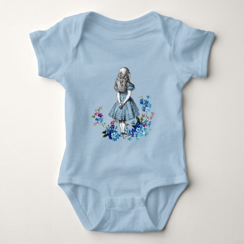 Alice in Wonderland Floral Baby Bodysuit